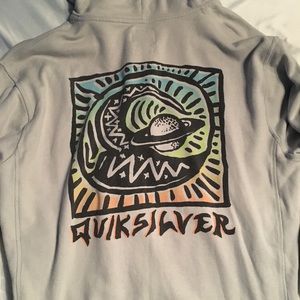 Quiksilver zip up hoodie.
